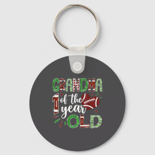 Grandma Of The 1 Year Old Football First Birthday Key Ring