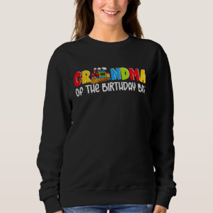 Grandma of The Bday Boy  Choo Choo Train Theme Par Sweatshirt