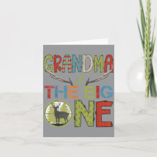 Grandma Of The Big One 1st Birthday Boy Deer Card