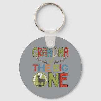 Grandma Of The Big One 1st Birthday Boy Deer Key Ring