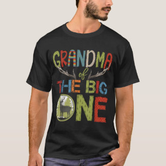Grandma Of The Big One 1st Birthday Boy Deer T-Shirt