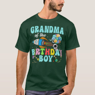 Grandma Of The Birthday Astronaut Boy Space Party T-Shirt