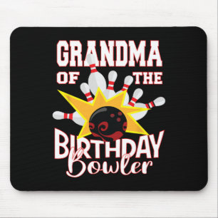 Grandma Of The Birthday Bowler Kid Bowling Party Mouse Pad