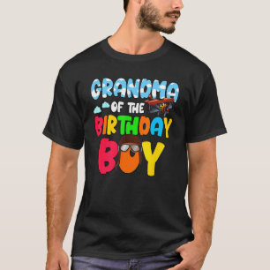 Grandma Of The Birthday Boy  Aeroplane Helicopter T-Shirt