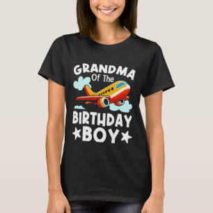 Grandma of the birthday boy aeroplane T-Shirt