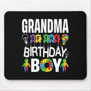 Grandma Of The Birthday Boy Autism Mouse Pad
