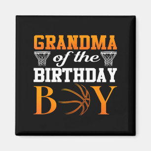 Grandma Of The Birthday Boy Basball Matching Magnet