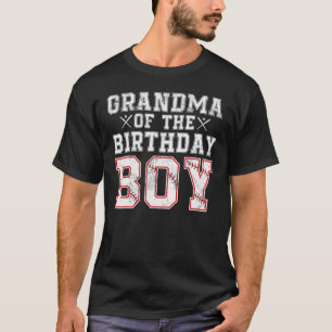 Grandma Of The Birthday Boy Baseball Player Family T-Shirt