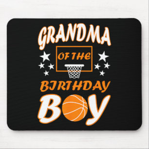 Grandma of The Birthday boy Basketball Lover Match Mouse Pad