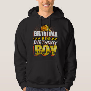Grandma of the Birthday Boy Construction Birthday Hoodie