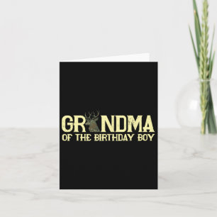 Grandma Of The Birthday Boy Deer Hunter Camouflage Card