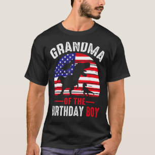 Grandma Of The Birthday Boy Dinosaur Matching Fami T-Shirt