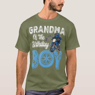 Grandma of the Birthday Boy Dirt Bike Bday Party T-Shirt