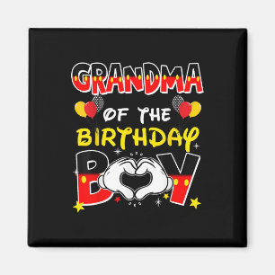 Grandma Of The Birthday Boy Family Party Decor Mat Magnet