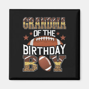Grandma Of The Birthday Boy Football Baller Game D Magnet