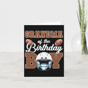 Grandma Of The Birthday Boy Football Party Family Card