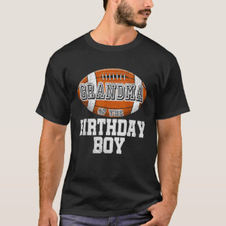 Grandma of the Birthday Boy Football Player Vintag T-Shirt