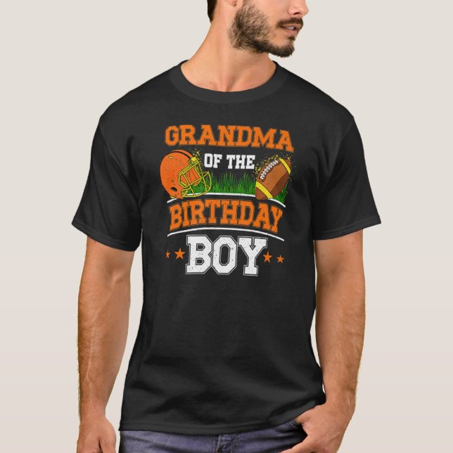 Grandma Of The Birthday Boy Football Soccer Theme  T-Shirt (Front)