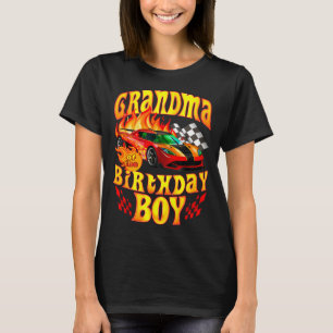 Grandma of the birthday boy funny party racing T-Shirt