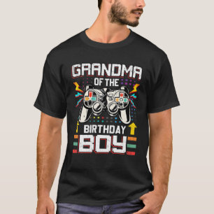 Grandma Of The Birthday Boy Funny Video Game Birth T-Shirt