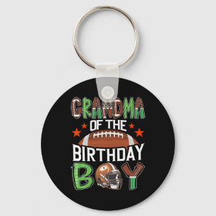 Grandma Of The Birthday Boy Game Day Football Key Ring
