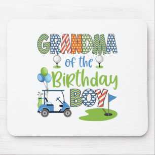 Grandma Of The Birthday Boy Golf Lover Family Matc Mouse Pad