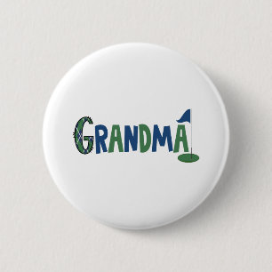 Grandma Of The Birthday Boy Hole In One Golf Sport 6 Cm Round Badge