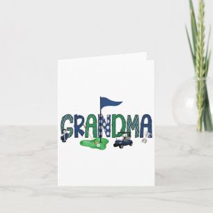 Grandma Of The Birthday Boy Hole In One Golf Sport Card