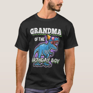 Grandma Of The Birthday Boy Matching Family Dinosa T-Shirt