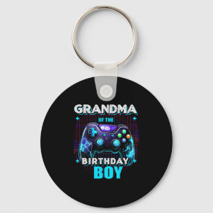 Grandma Of The Birthday Boy Matching Family Video  Key Ring