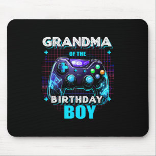 Grandma Of The Birthday Boy Matching Family Video Mouse Pad