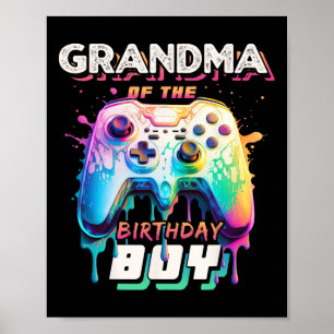 Grandma Of The Birthday Boy Matching Family Video Poster