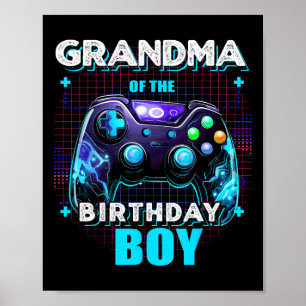 Grandma Of The Birthday Boy Matching Family Video Poster