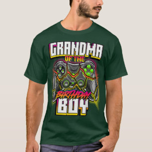 Grandma of the Birthday Boy Matching Family Video T-Shirt