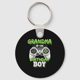 Grandma Of The Birthday Boy Matching Video Game Bi Key Ring