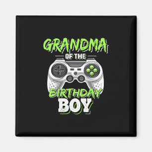 Grandma Of The Birthday Boy Matching Video Game Bi Magnet