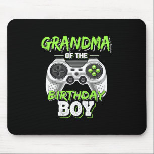Grandma Of The Birthday Boy Matching Video Game Bi Mouse Pad
