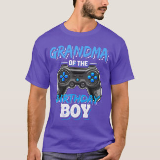 Grandma of the Birthday Boy Matching Video Game Bi T-Shirt