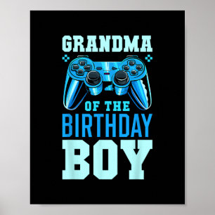 Grandma Of The Birthday Boy Matching Video Gamer B Poster