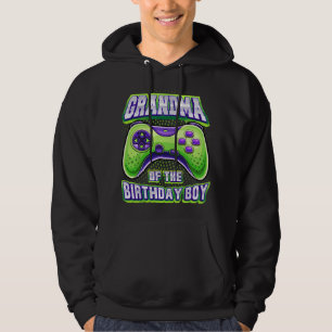 Grandma of the Birthday Boy Matching Video Gamer P Hoodie