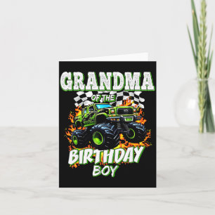 Grandma Of The Birthday Boy Monster Truck Birthday Card