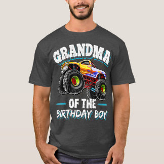 Grandma of the Birthday Boy Monster Truck Party T-Shirt
