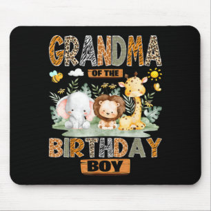 Grandma of The Birthday Boy Safari le Wild Animals Mouse Pad