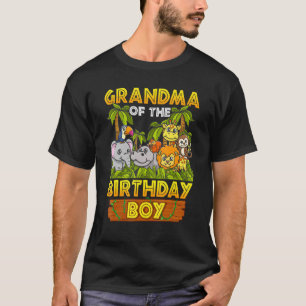 Grandma Of The Birthday Boy Safari Zoo Wild Animal T-Shirt