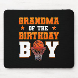 Grandma Of The Birthday Boy Sketll Party Family Ma Mouse Pad