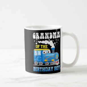 Grandma of The Birthday Boy Train Lover Family Coffee Mug