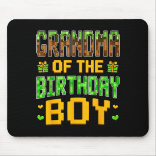 Grandma of The Birthday Boy Video Gamer Birthday Mouse Pad