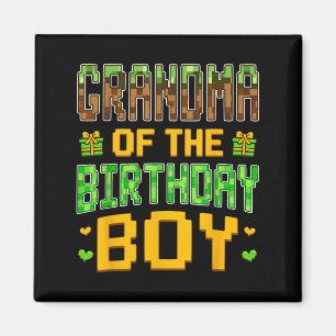 Grandma Of The Birthday Boy Video Gamer Birthday P Magnet