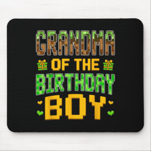 Grandma Of The Birthday Boy Video Gamer Birthday P Mouse Pad