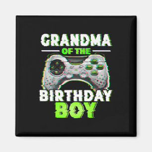 Grandma Of The Birthday Boy Video Gamer Matching F Magnet